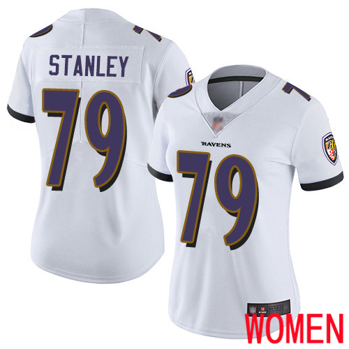 Baltimore Ravens Limited White Women Ronnie Stanley Road Jersey NFL Football #79 Vapor Untouchable
